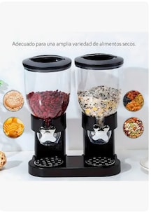 Foto 4 | Foto 4 | Dispensador Cereal Doble Plástico Resistente Llave Apertura Color Blanco