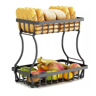 Foto 3 | Foto 3 | Cesta De Frutas De Cocina Belug De Metal De 2 Niveles Desmontable Color Negro