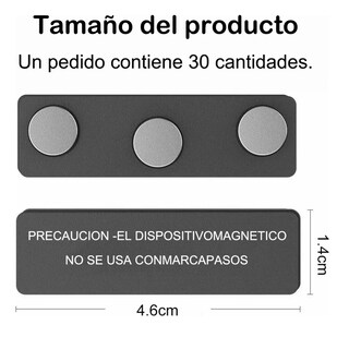 Foto 2 | Foto 2 | 20 Porta Gafete Magnético Con 3 Imanes Plástico Insignia Eo Safe Imports Esi-15507 Gris
