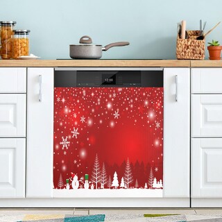 Foto 1 | Foto 1 | Funda Magnética Para Lavavajillas, Diseño De Muñeco De Nieve Navideño - Venta Internacional.