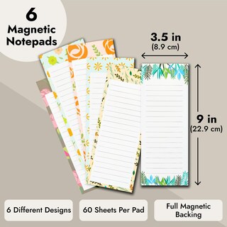 Foto 5 | Foto 5 | Bloc Magnético Para Listas De Compras Juvale Para Nevera, Paquete De 6 - Venta Internacional.