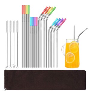 Foto 2 | Foto 2 | Popotes Belug de Acero Inoxidable 21 Piezas