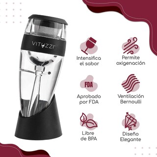 Foto 2 | Foto 2 | Decantador de Vino Vituzzi Premium Rojo