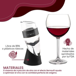 Foto 3 | Foto 3 | Decantador de Vino Vituzzi Premium Rojo