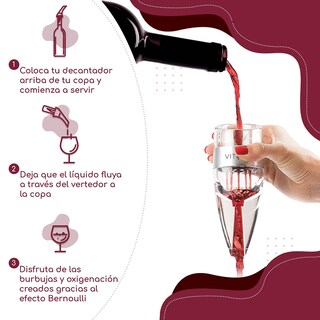 Foto 5 | Foto 5 | Decantador De Vino Premium Plata Vituzzi