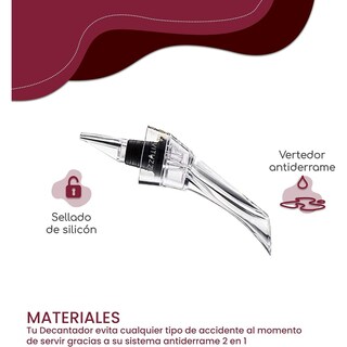 Foto 4 | Foto 4 | Vituzzi Decantador De Vino. Aireador / Vertedor Compacto Para Vino Para Cualquier Tipo De Botella