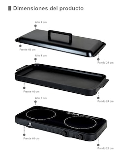Foto 5 | Foto 5 | Parrilla de Inducción Supra Grill In color Negro Multifuncional para Sobreponer a 110 V