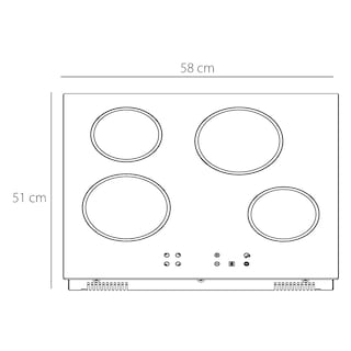 Foto 2 | Foto 2 | Parrilla Eléctrica EB Técnica EB-VITRO60 Negra Vitrocerámica Empotre 58 cm