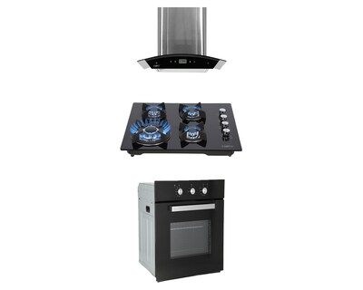Foto 1 | Foto 1 | Campana de Pared + Parrilla Odipo y Horno de Gas Empotrable 60 Cm Motrix