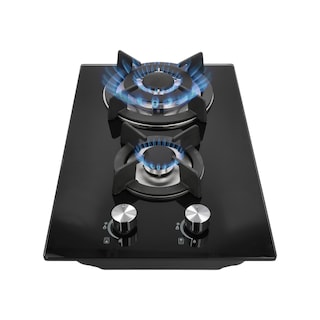 Foto 1 | Foto 1 | Parrilla de Cristal Odipo Cetus color Negro 2 Quemadores