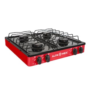 Foto 2 | Foto 2 | Parrilla de Gas Alfa 311-5 Roja 4 Quemadores Cubierta Porcelanizada