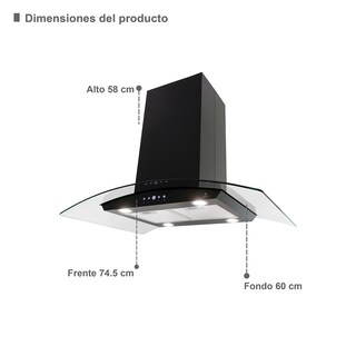 Foto 6 | Foto 6 | Tricombo Parrilla 5 Quemadores + Campana de Isla 76 cm + Horno Empotrable Supra Barelli Negros
