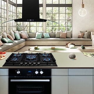 Foto 8 | Foto 8 | Tricombo Parrilla 5 Quemadores + Campana de Isla 76 cm + Horno Empotrable Supra Barelli Negros
