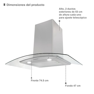 Foto 5 | Foto 5 | Combo Supra Bricco Parrilla 5 Quemadores De Acero Inoxidable Y Campana De Pared En 76 Cm