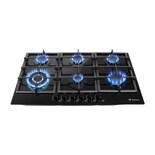 Parrilla Gutstark 6 Quemadores Cristal Templado Empotrable Acero Inoxidable