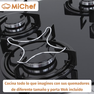 Foto 3 | Foto 3 | Parrilla de Gas Kayser Empotrable con 4 Quemadores de Cristal Templado Negro