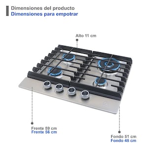 Foto 5 | Foto 5 | Combo Supra Impulse Campana Nube N-60 y Parrilla Imperia de Acero Inoxidable