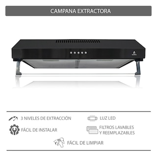Foto 6 | Foto 6 | Combo Supra Impulse Campana Nube N-60 y Parrilla Imperia de Acero Inoxidable