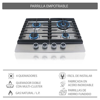 Foto 7 | Foto 7 | Combo Supra Impulse Campana Nube N-60 y Parrilla Imperia de Acero Inoxidable