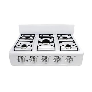 Foto 1 | Foto 1 | Parrilla a Gas Supra 5Q-B de 5 Quemadores Blanco de Sobreponer 65 cm