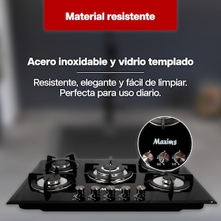 Foto 4 | Foto 4 | Combo Maxims Parrilla Gas 5 Quemadores + Campana 76 Cm Acero Inoxidable