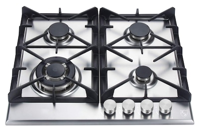 Foto 1 | Foto 1 | Estufa De Gas K&h Con 4 Quemadores, 60 Cm, Acero Inoxidable, Hierro Fundido - Venta Internacional.
