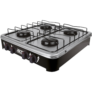 Foto 1 | Foto 1 | Parrilla Estufa De Mesa Aksi 4 Quemadores Negro Acero Inoxidable