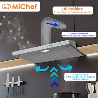 Foto 5 | Foto 5 | Combo Rotini Parrilla Scappi 60 Cm Empotrable De Acero Inoxidable Campana De Pared Aria G-60 Cm
