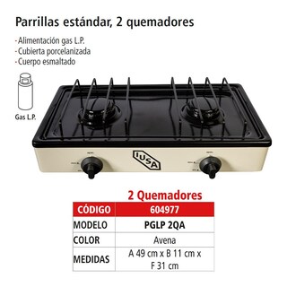Foto 8 | Foto 8 | Parrilla De Gas Con 2 Quemadores Iusa Avena Reacondicionado