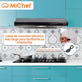 Foto 6 | Foto 6 | Combo Fusilli Parrilla 60 Cm Con 4 Quemadores Negro Mate Y Campana Negra De Pared 60cm