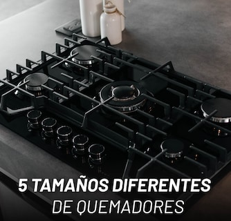 Foto 4 | Foto 4 | Parrilla De Gas De Vidrio Templado 8mm Con 5 Quemadores Incluye Espreas Para Gas Natural Y Dispositivo De Seguridad