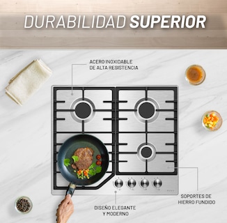 Foto 3 | Foto 3 | Parrilla De Gas De Vidrio Templado 8mm Con 4 Quemadores Incluye Espreas Para Gas Natural Y Dispositivo De Seguridad