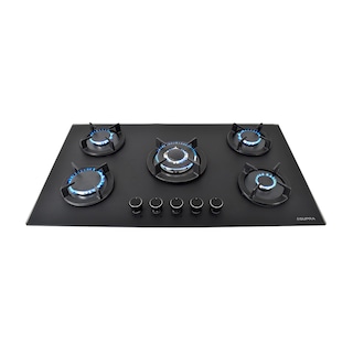 Foto 1 | Foto 1 | Parrilla A Gas De 5 Quemadores Bella-90 Empotrable 90 Cm Cristal Templado Negro Mate
