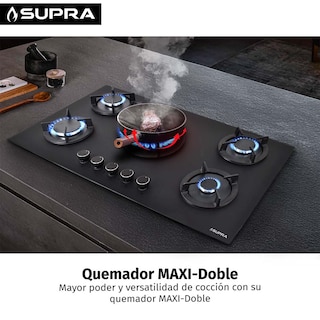 Foto 7 | Foto 7 | Parrilla A Gas De 5 Quemadores Bella-90 Empotrable 90 Cm Cristal Templado Negro Mate
