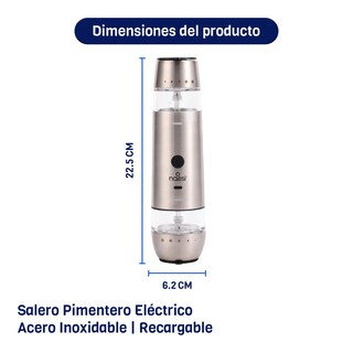 Foto 5 | Foto 5 | Combo Set 3 Sartenes De Hierro Forjado + Salero Pimentero Electrico 2 en 1 Naesi