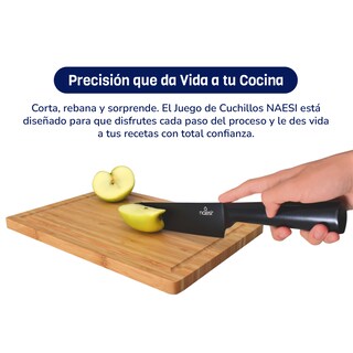 Foto 4 | Foto 4 | Combo Parrillero Pro + Juego de 5 Cuchillos y Tabla Naesi