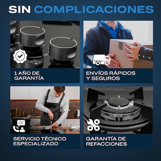 Foto 6 | Foto 6 | Parrilla de Gas Empotrable Fline 4 Quemadores Acero Inoxidable