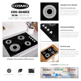 Foto 3 | Foto 3 | Estufa Eléctrica De Vidrio Cerámico Cosmo Cos-304ecc 4 Quemadores - Venta Internacional.
