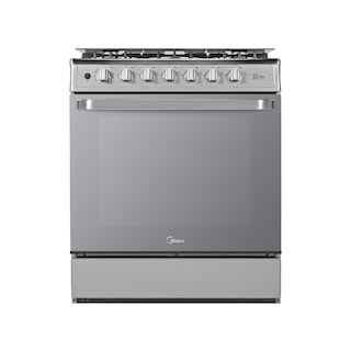 Foto 1 | Foto 1 | Estufa de Piso con Capelo Midea MGS30FS1LEAMG Gris 30''