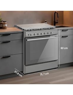 Foto 2 | Foto 2 | Estufa De Piso 6 Quemadores Y Horno Nuur Gris