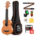 Ukelele Tenor Donner Dut-1 De Caoba, 66 Cm, Con Paquete Para Principiantes - Venta Internacional.