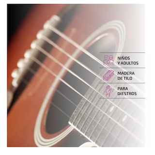 Foto 5 | Foto 5 | Guitarra Acústica Belug Con Accesorios Naranja Brillante