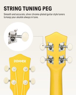 Foto 6 | Foto 6 | Ukelele Donner Soprano, 21 Pulgadas, Mate, Con Correa, Afinador Y Más - Venta Internacional.