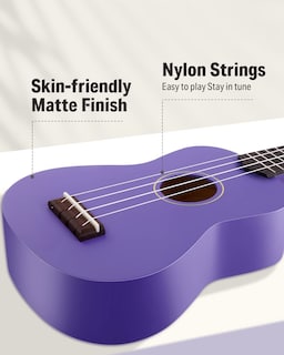 Foto 5 | Foto 5 | Ukelele Donner Soprano De 21 Pulgadas Para Principiantes Con Kit Morado - Venta Internacional.