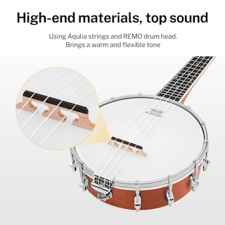 Foto 3 | Foto 3 | Banjo Banjolele Donner Para Ukelele, 4 Cuerdas, Con Accesorios, Para Adultos - Venta Internacional.