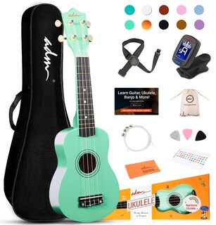 Foto 1 | Foto 1 | Ukelele Adm Hawaiian Wood Soprano 21 Con Bolsa Para Clases, Color Cian - Venta Internacional.