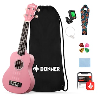 Foto 1 | Foto 1 | Ukelele Soprano Donner Para Principiantes, 21 Pulgadas, Rosa, Con Paquete - Venta Internacional.
