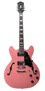 Foto 1 | Foto 1 | Guitarra Eléctrica 6 Cuerdas Mars Hollowbody 335 Studio Rosa