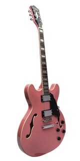 Foto 2 | Foto 2 | Guitarra Eléctrica 6 Cuerdas Mars Hollowbody 335 Studio Rosa