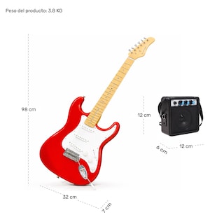 Foto 7 | Foto 7 | Guitarra Eléctrica Audiotek Rojo con Amplificador 9V Funda Capotraste Afinador Eléctrico Accesorios Repuesto
